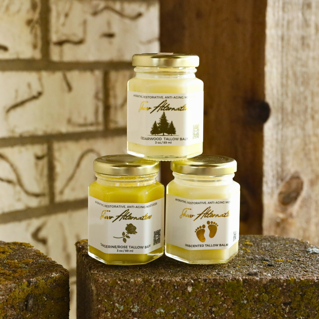 Premium Tangerine Rose Tallow Balm – 3oz | Brightening Natural Moisturizer with Lavender & Beeswax