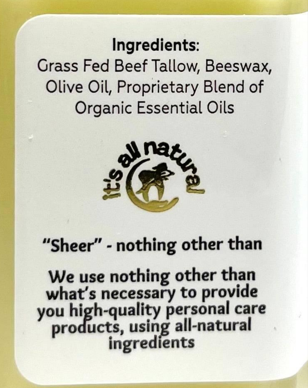 Premium Unscented Tallow Balm – 3oz | All-Natural Moisturizer for Sensitive Skin