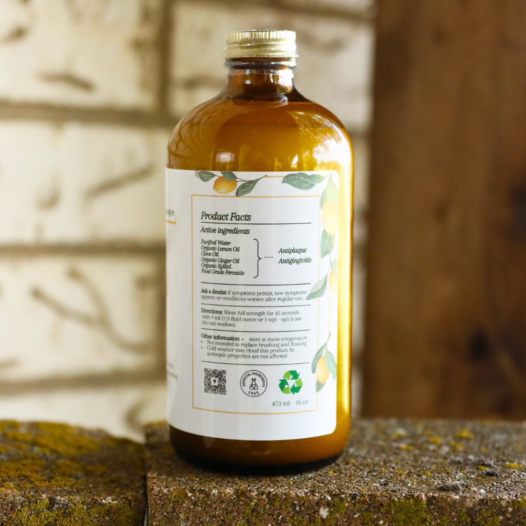 Lemon Oil Mouthwash – 16oz
Fresh, Natural Oral Care by Sheer Alternatives