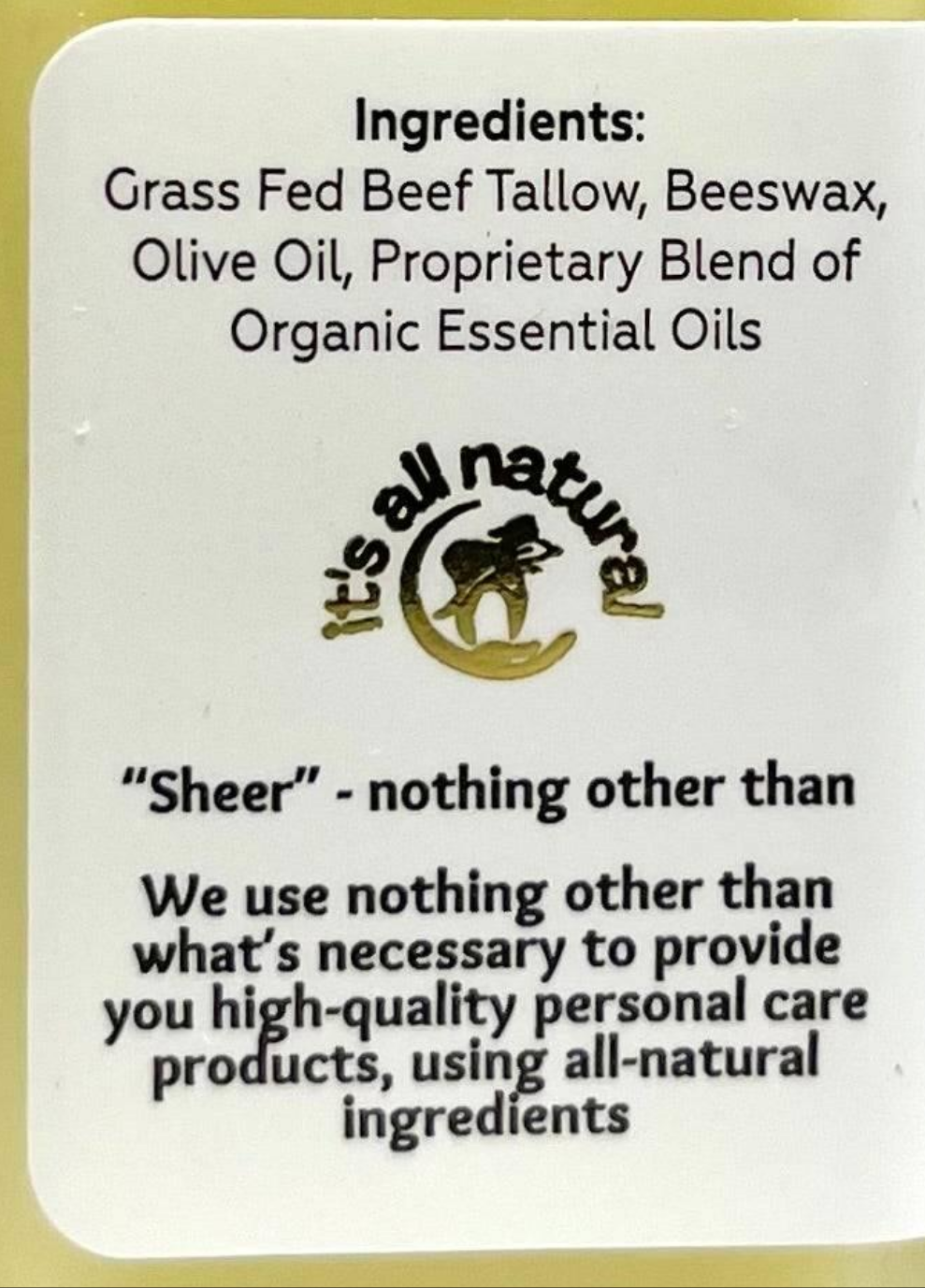 Sheer Alternatives Tallow Balm | Cedarwood Tallow Balm | Tallow