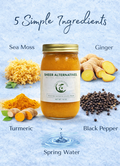 Sheer Alternatives St. Lucia Turmeric Sea Moss Gel — Eco-Conscious Wellness Straight From the Source
