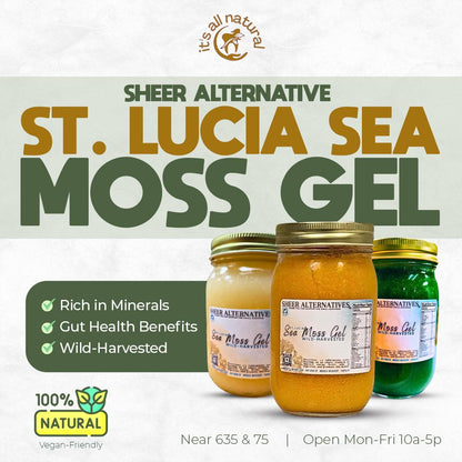 Sheer Alternatives St Lucia Sea Moss Gel | Turmeric | Ginger - Sheer Alternatives